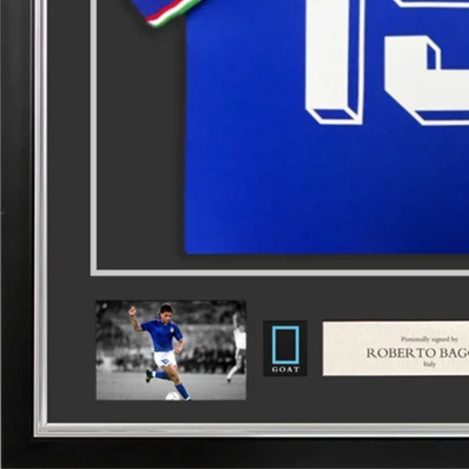 ロベルト・バッジョ【直筆サイン入り】イタリア代表ユニホーム 1990年