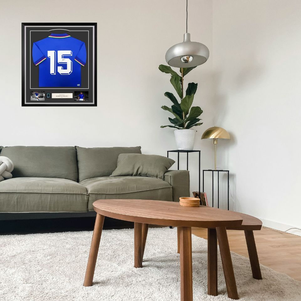 ロベルト・バッジョ【直筆サイン入り】イタリア代表ユニホーム 1990年