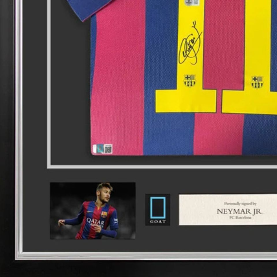 ネイマール【直筆サイン入り】2014-15FCバルセロナホームユニホーム