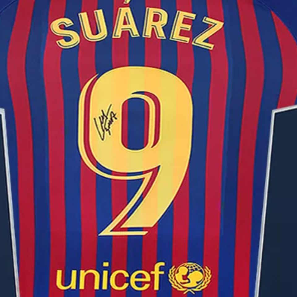 ルイス・スアレス【直筆サイン入り】2018-2019FCバルセロナホーム