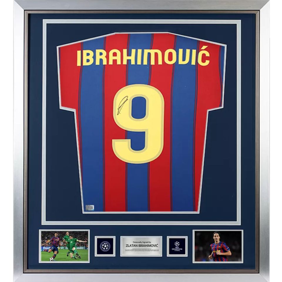 ズラタン・イブラヒモビッチ 【直筆サイン入り】 FCバルセロナ 2009-10