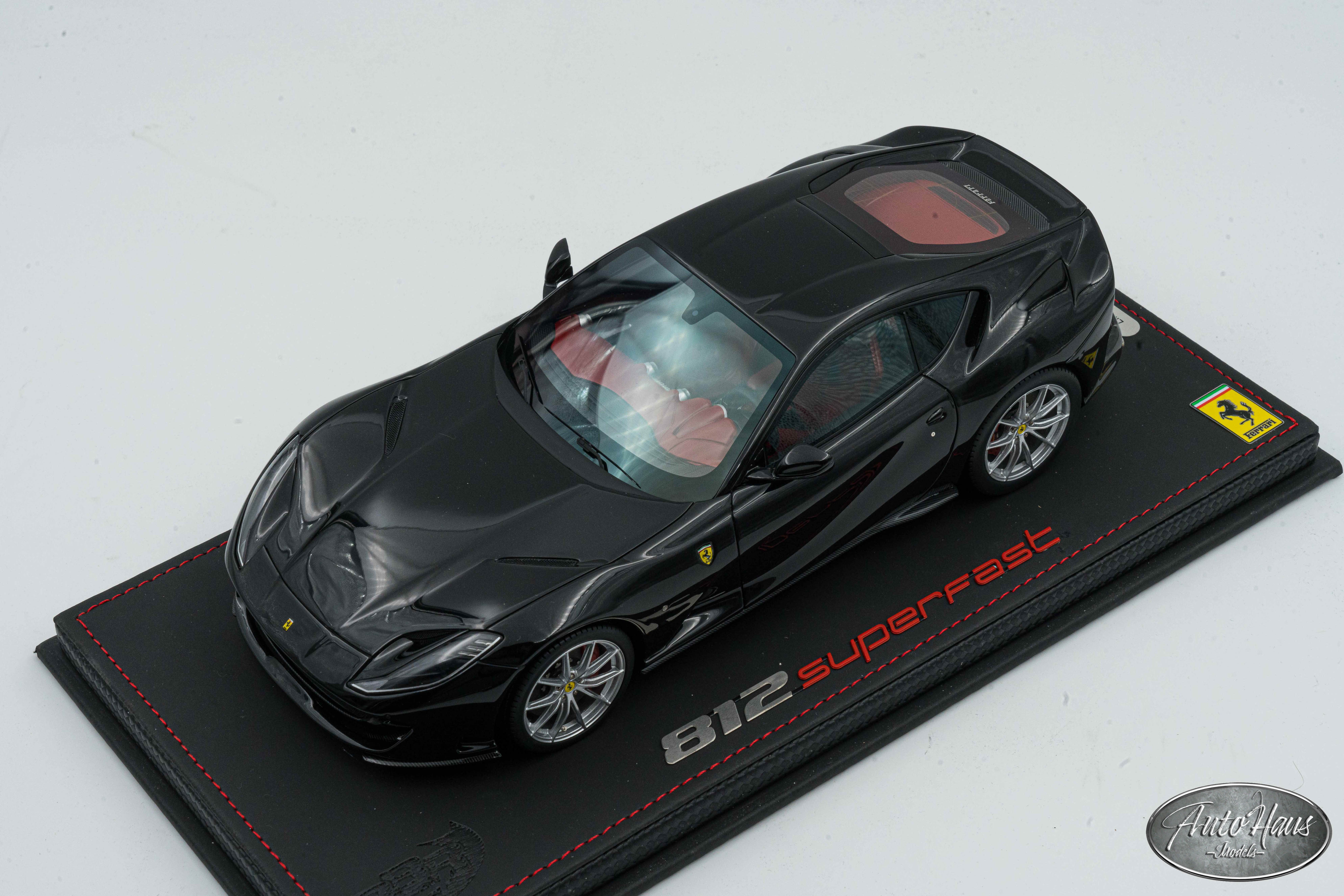 1/18 BBR Ferrari 812 Superfast Gloss Black – AutoHaus Models