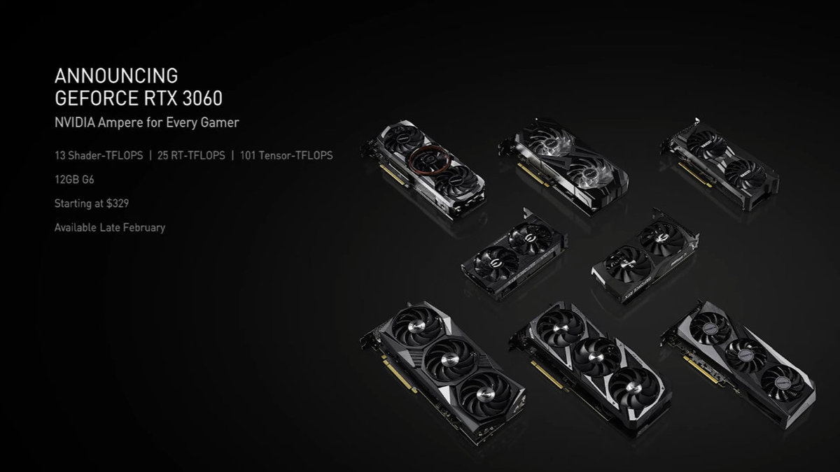 NVIDIA「GeForce RTX 3060」発表。国内価格は4万9980円と、新世代GPUで