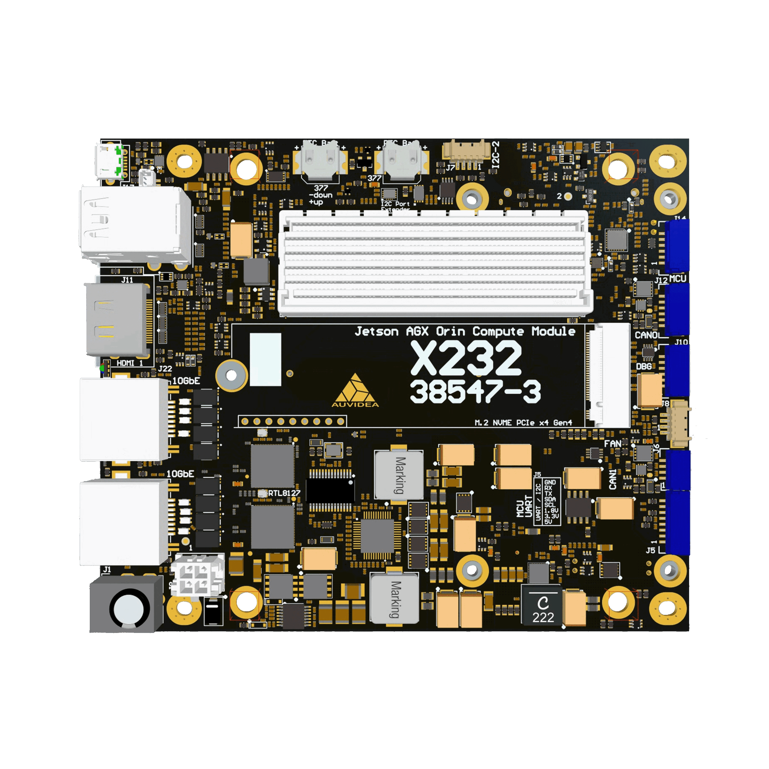 X232 carrier board for NVIDIA Jetson AGX Orin – Auvidea