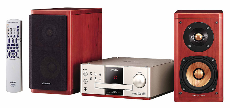 ビクター、ウッドコーンスピーカー採用のDVDコンポ第2弾