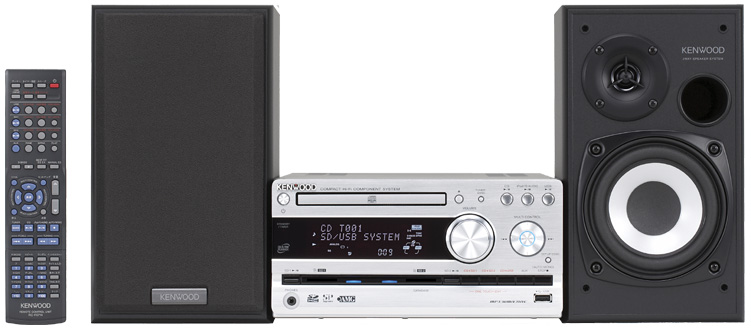 ケンウッド、ダブルSDスロット搭載のCD/USBミニコンポ