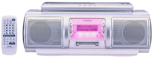 ビクター、ディスプレイをライトアップするMDラジカセ