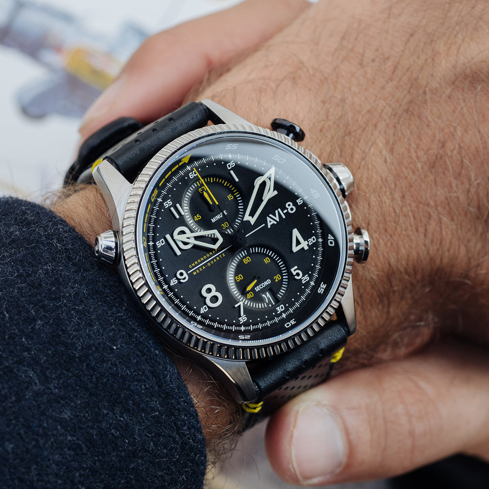 Halton | Hawker Hunter Duke Meca-quartz Chronograph – AVI-8 Timepieces