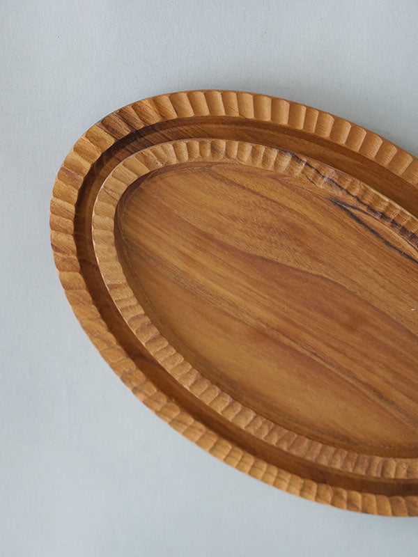 チーク オーバルトレイ | AXCIS ONLINE