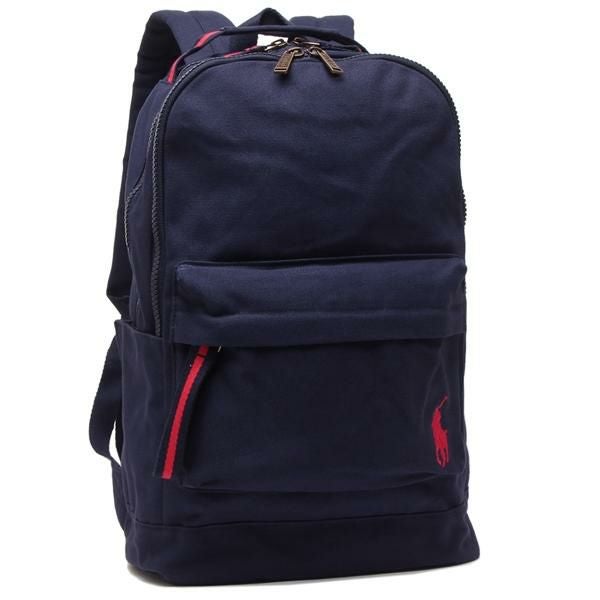 ラルフローレン リュック バックパック ネイビー レッド レディース