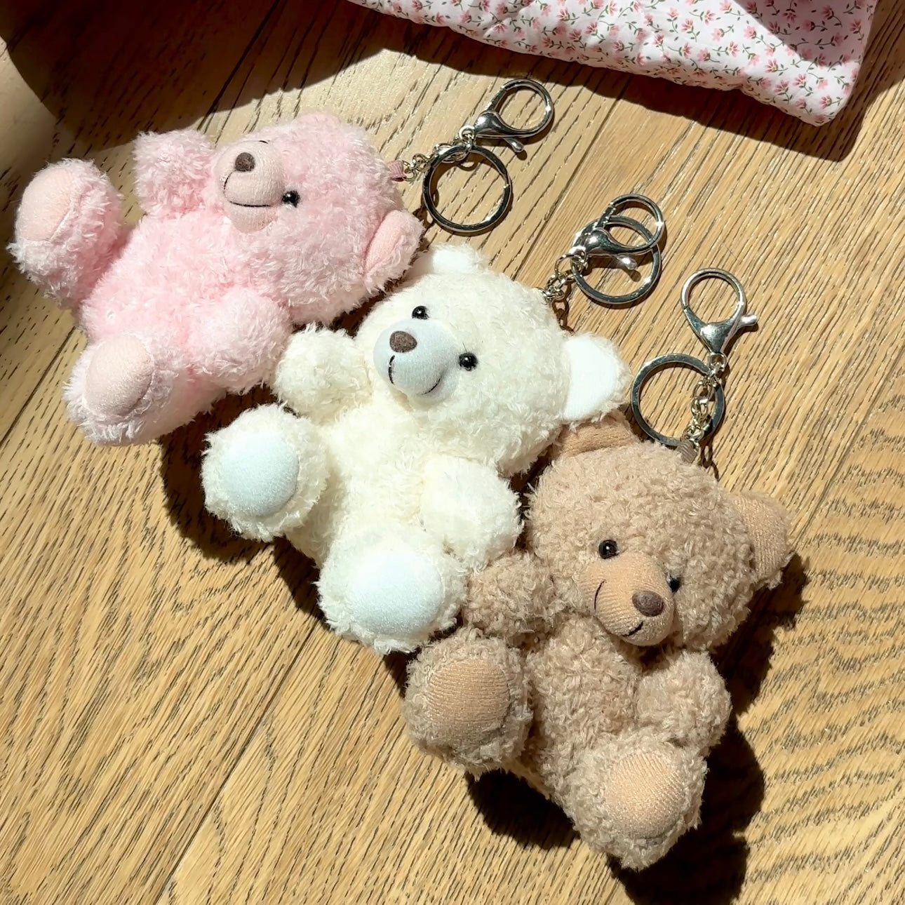 FUZZY SOFT LARGE TEDDY BEAR KEYCHAIN BAG CHARMS – AYJAY
