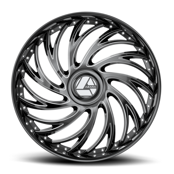 AZX-101 | Premium Gloss Black Machined & Milled Big Wheels
