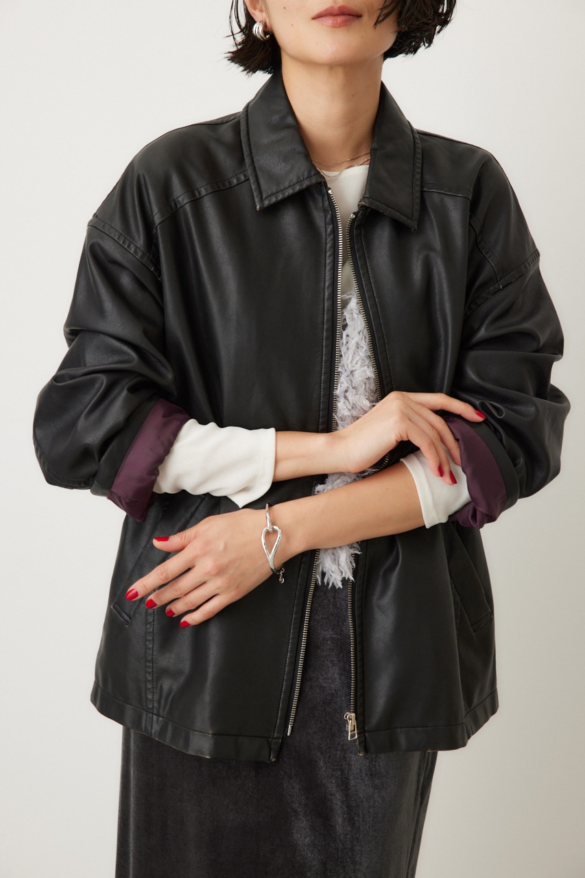 crie conforto】ヴィンテージライクレザージャケット｜WOMEN｜254HAT30