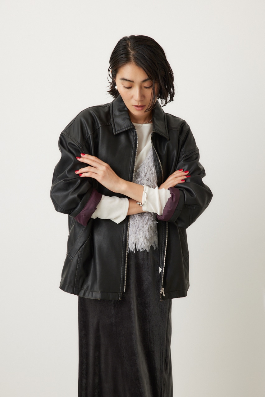 crie conforto】ヴィンテージライクレザージャケット｜WOMEN｜254HAT30