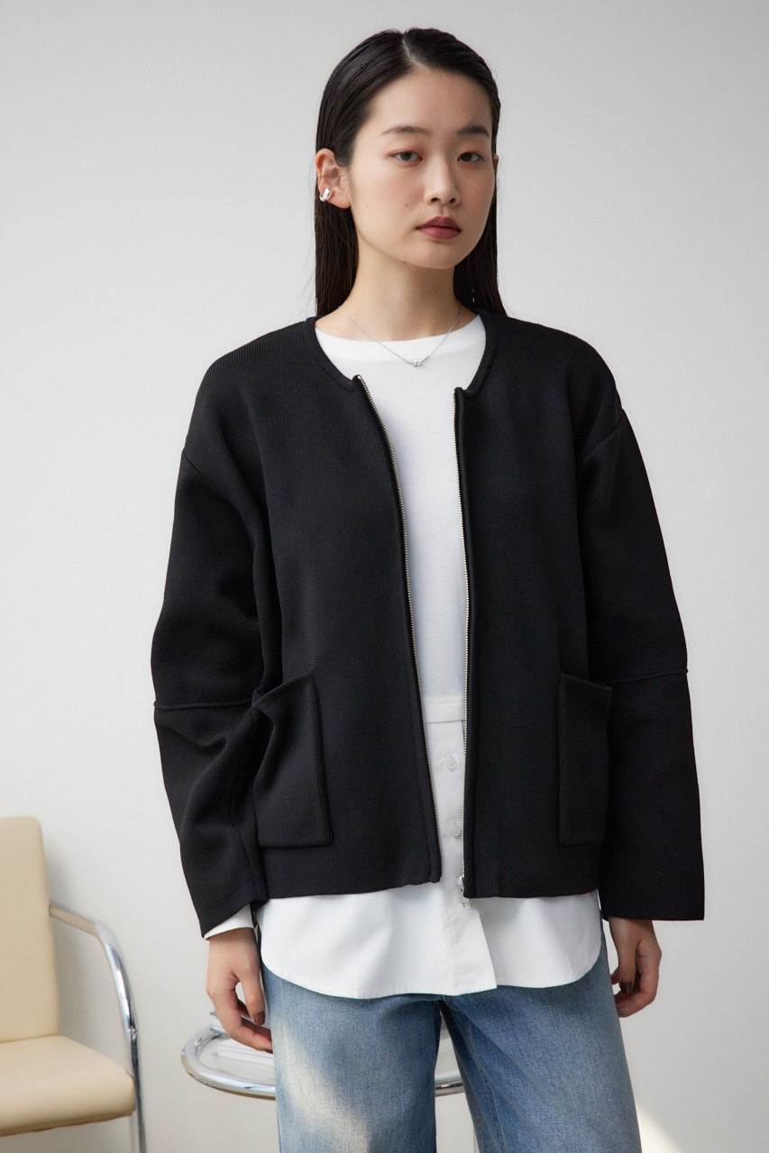 フォルムジップアップニットカーディガン｜WOMEN｜250HAB70-523H｜AZUL