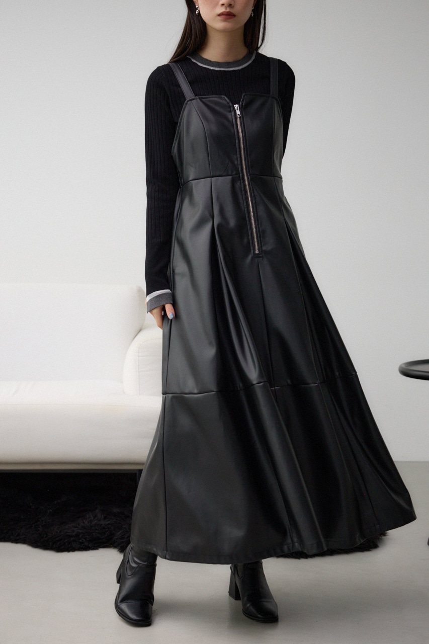 フェイクレザーZIPジャンパースカート｜WOMEN｜250HAC33-534I｜AZUL BY