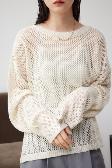 ハクプリントメッシュニット｜WOMEN｜250HAG70-300H｜AZUL BY MOUSSY