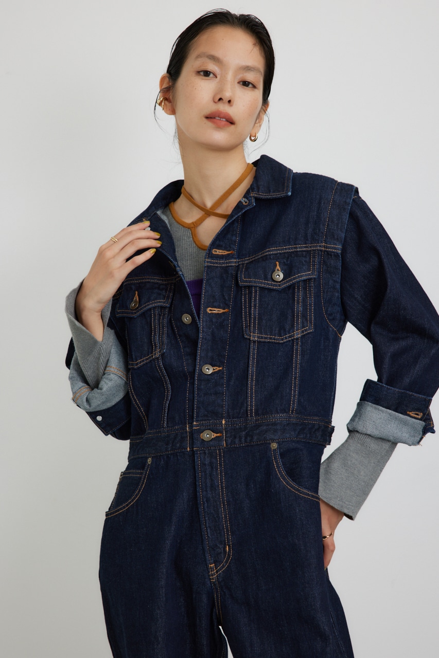 PLUS】2WAYデニムジャンプスーツ｜WOMEN｜250HAP13-183I｜AZUL BY