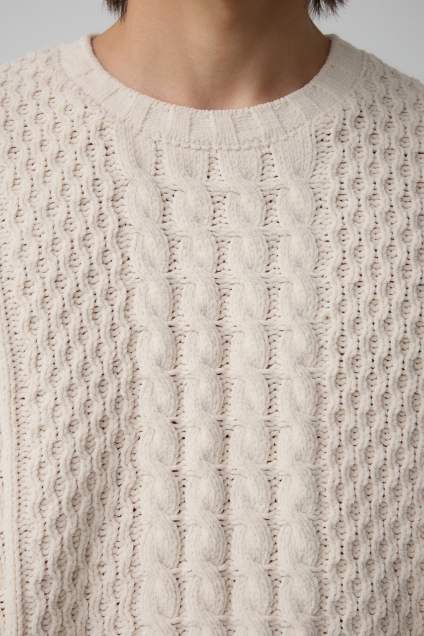 シェニールケーブルニット｜MEN｜251HAB70-021I｜AZUL BY MOUSSY