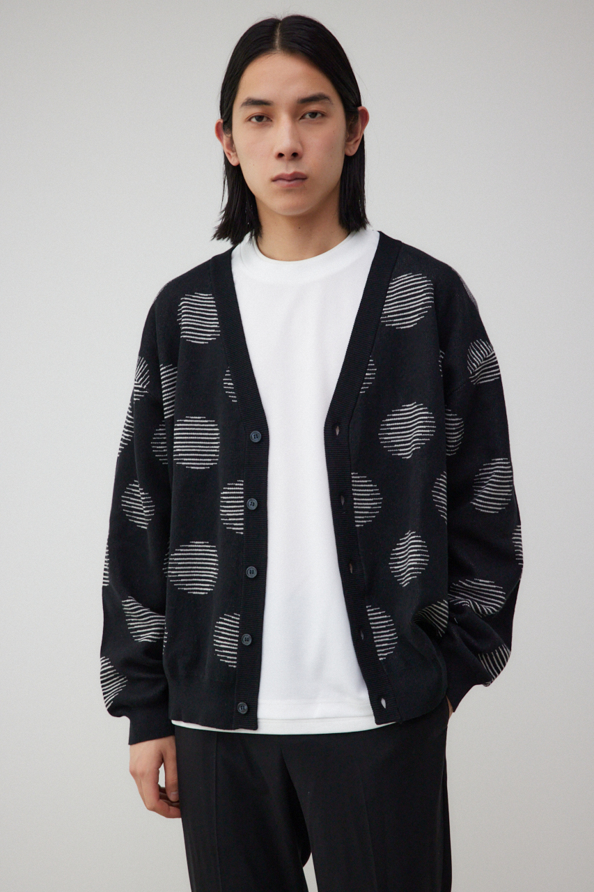 ドット柄ジャガードカーディガン｜MEN｜251HSB70-256C｜AZUL BY MOUSSY