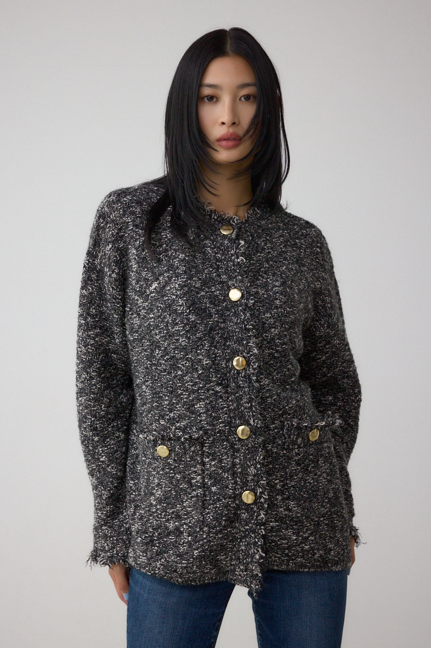 ツイードライクニットカーディガン｜WOMEN｜250IAB70-0531｜AZUL BY