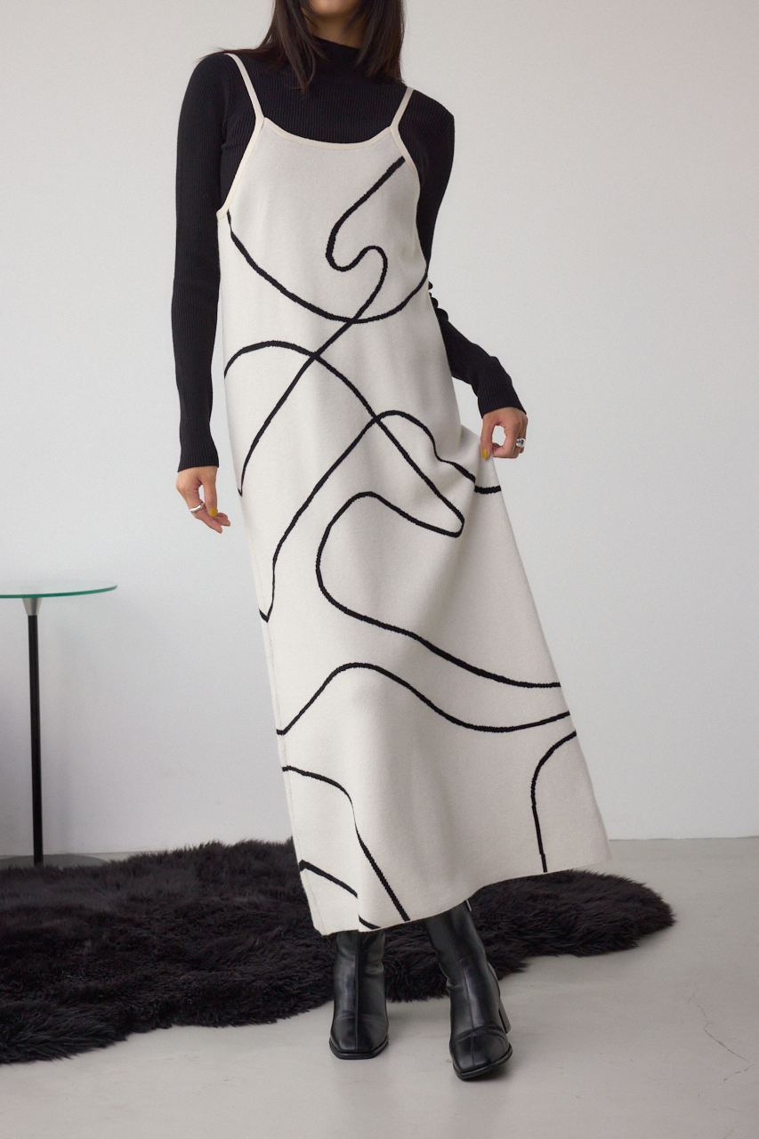 セットアイテム】ライン柄ニットキャミワンピセット｜WOMEN｜250IAB73