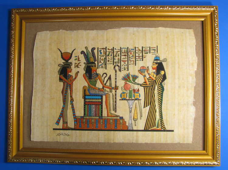 エジプトパピルス画 エジプト民芸品