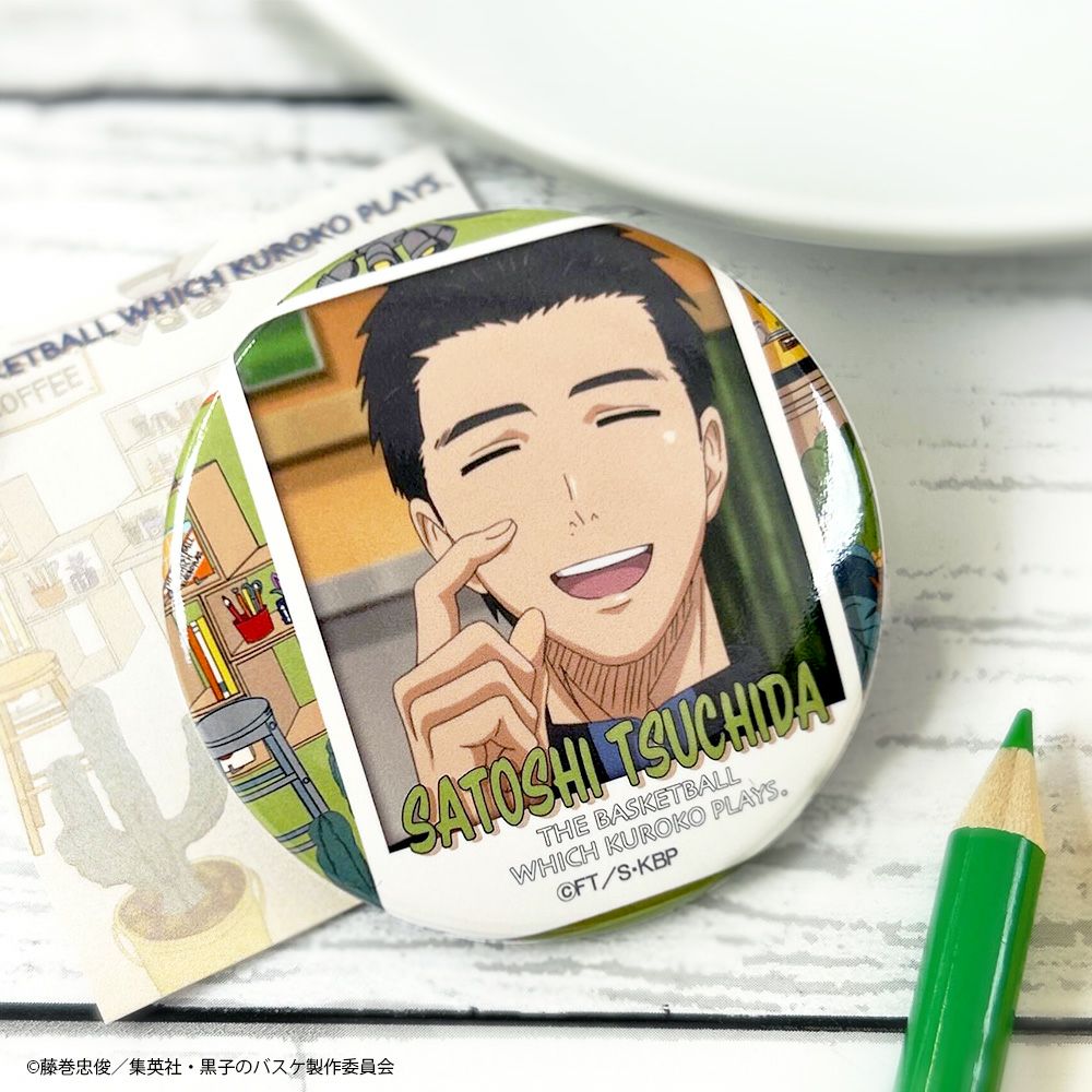 黒子のバスケ×文房具カフェ カフェポスターモチーフ 缶バッジ 土田聡史