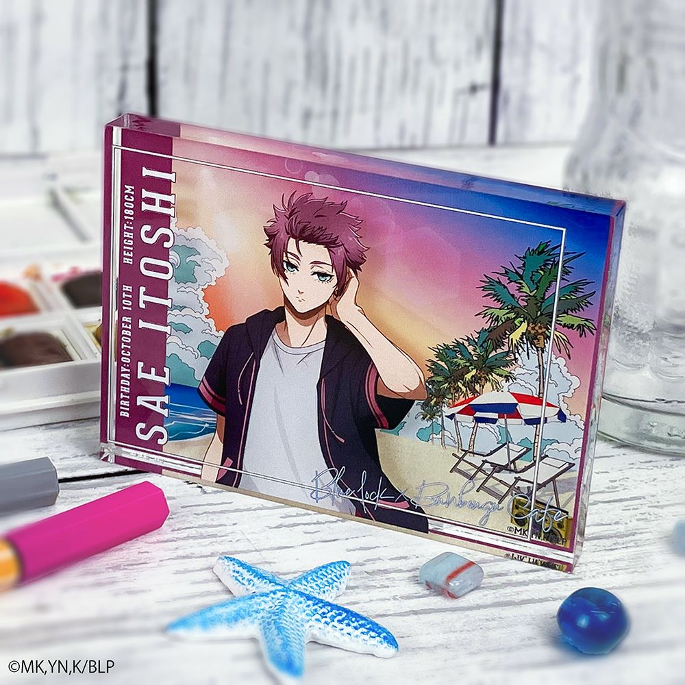 ブルーロック×文房具カフェ シーサイドフライヤーモチーフ 缶バッジ 糸