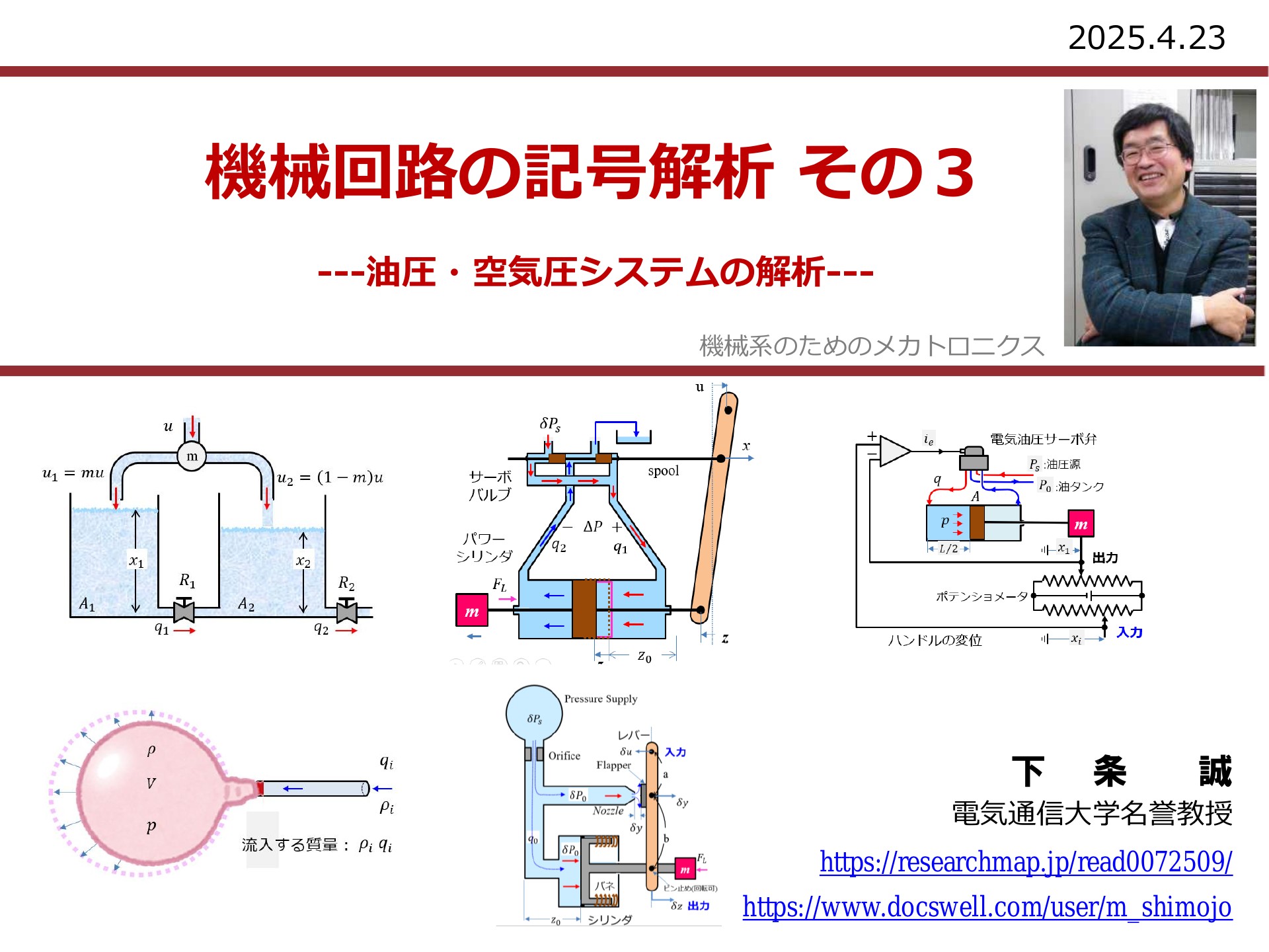 機械回路の記号解析 その3 ---油圧・空気圧システムの解析--- | ドクセル