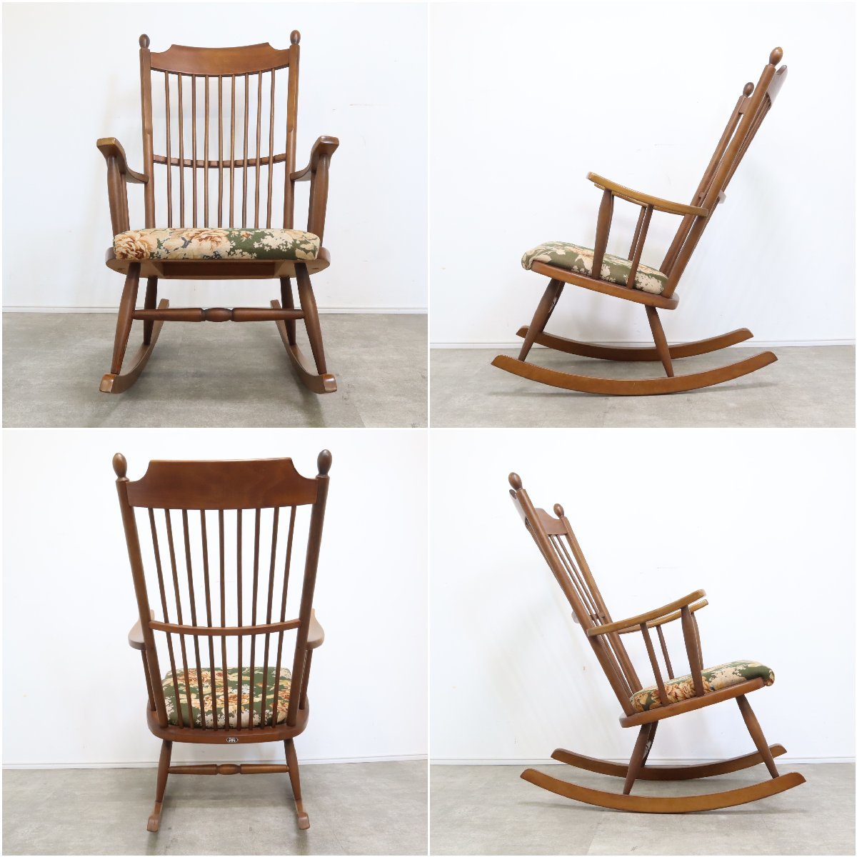 花柄座面が可愛い！松田家具 ロッキングチェア – バナルオンライン