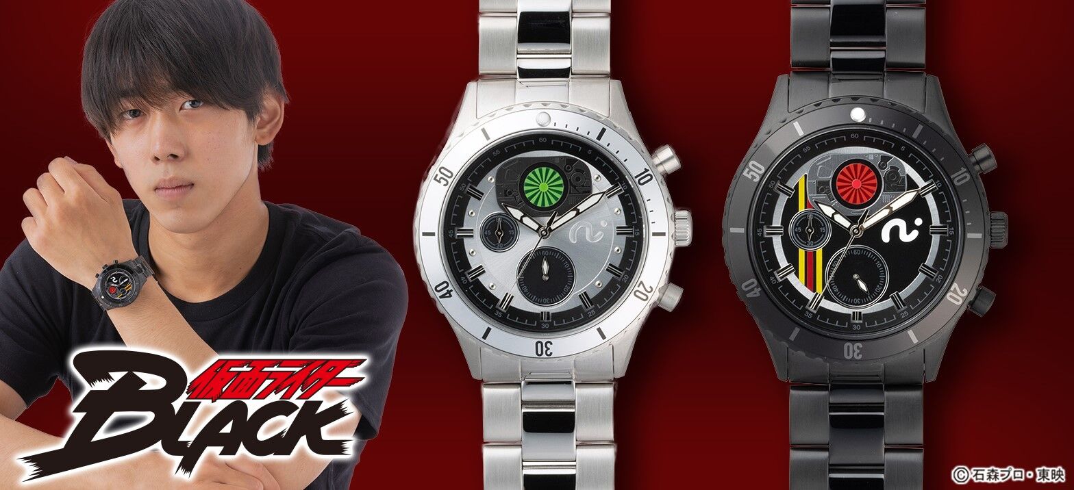 昭和仮面ライダー クロノグラフ腕時計【Live Action Watch】BLACK
