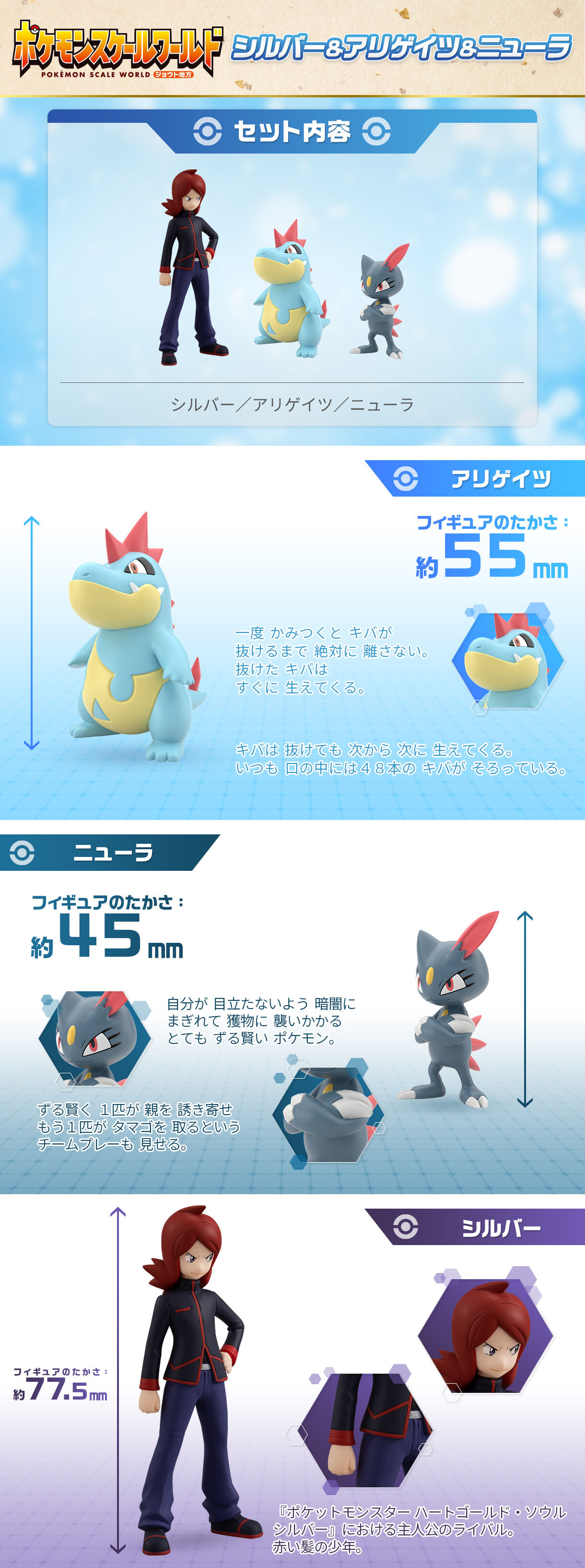 ポケモンスケールワールド ジョウト地方 シルバー＆アリゲイツ