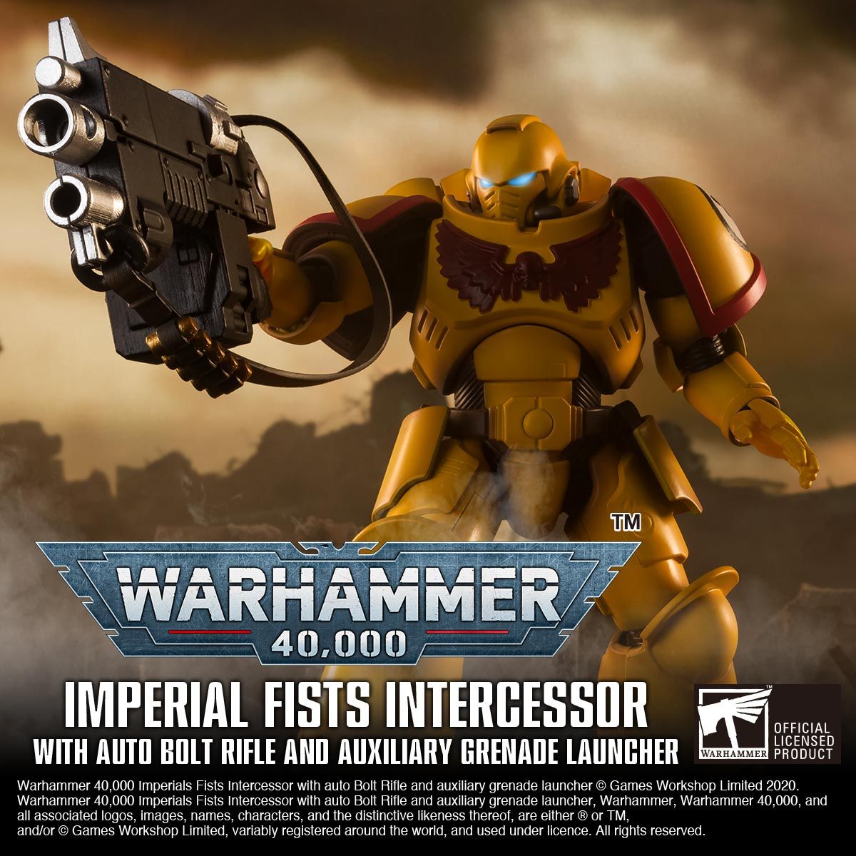 WARHAMMER 40,000 IMPERIAL FISTS INTERCESSOR WITH AUTO BOLT RIFLE