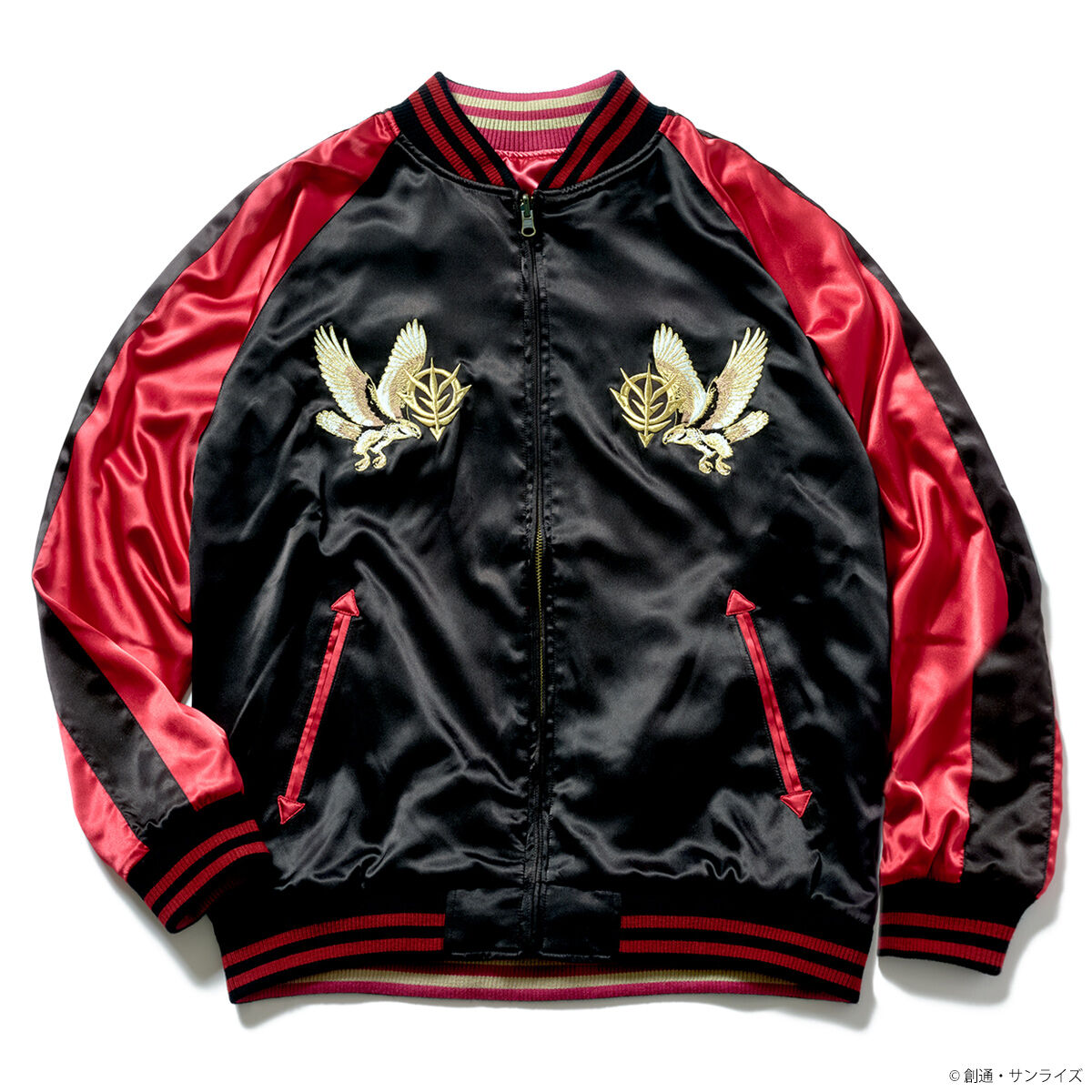 STRICT-G『機動戦士ガンダム』スカジャン シャア専用ザクII JAPAN柄