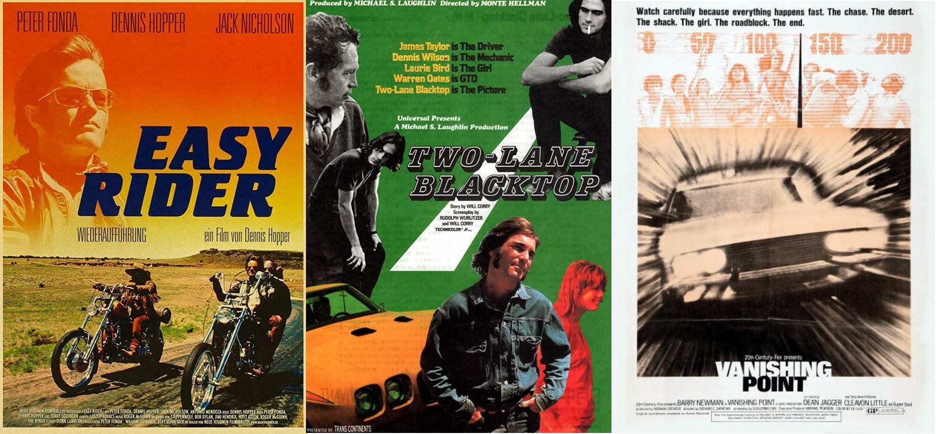 映画「Two-LaneBlacktop(断絶)」ヴィンテージ ポスター 映画「Two