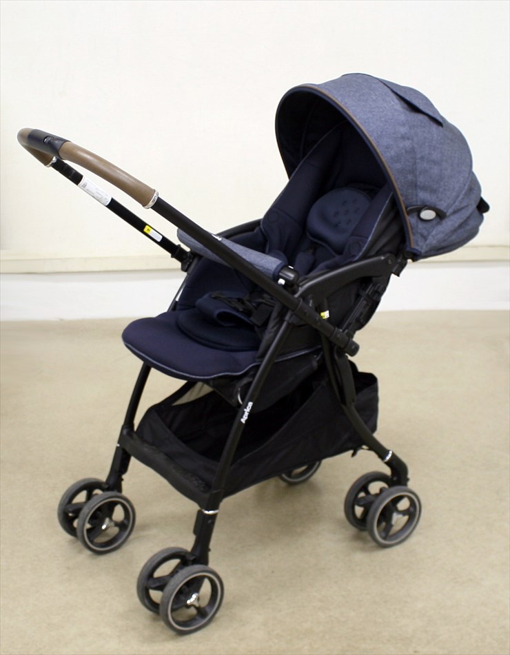 ラクーナクッションフリー ネイビー A・B型兼用ベビーカー ラクーナ