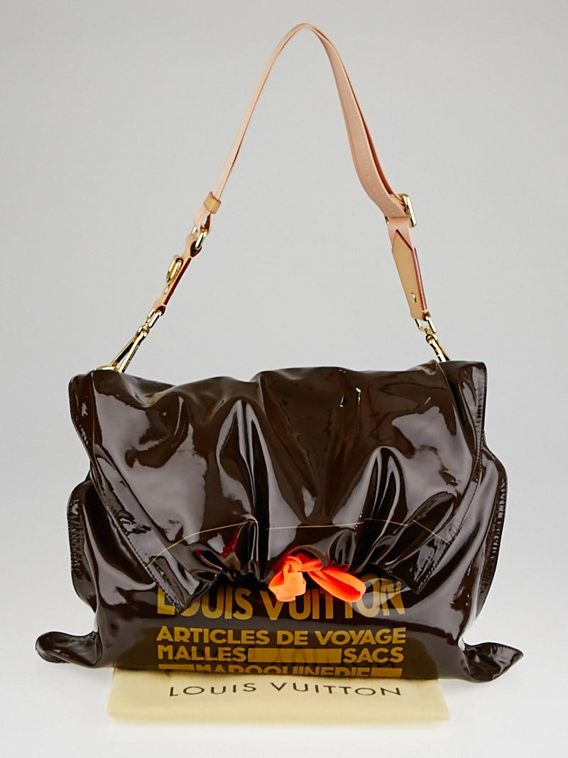 Louis Vuitton Limited Edition Moka Patent Leather Raindrop Besace
