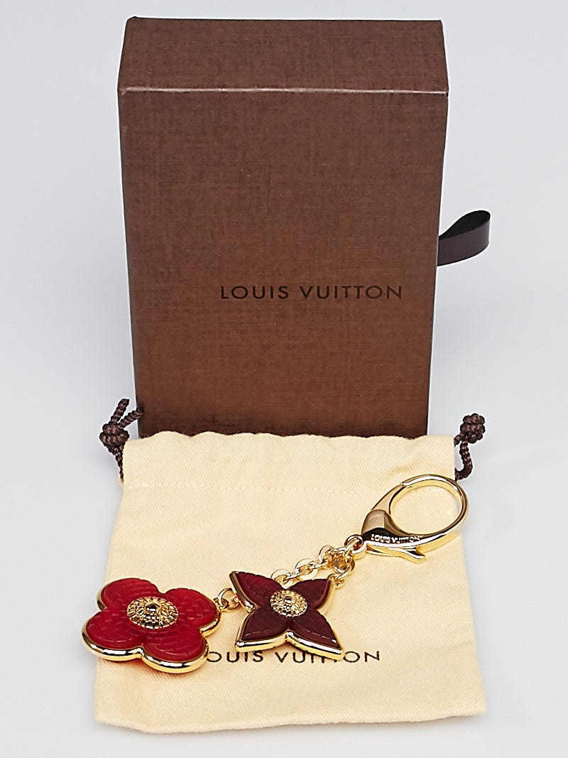 Louis Vuitton Red Resin Mosaic Monogram Flower Key Holder and Bag