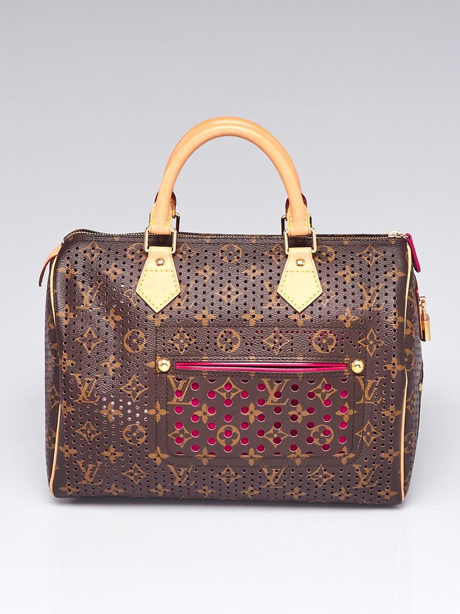 Louis Vuitton Limited Edition Fuchsia Monogram Perforated Speedy