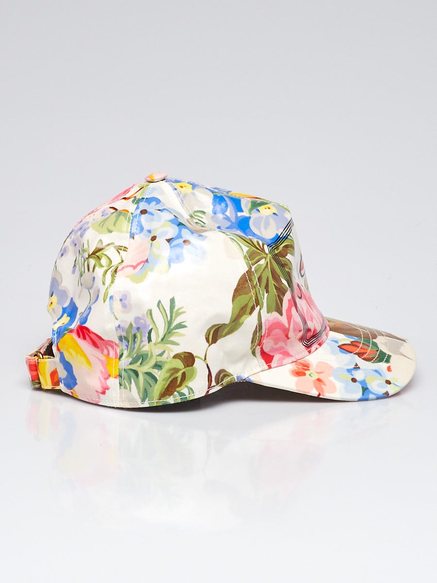 Gucci White/Multicolor Coated Canvas Montecarlo Crystal Flower