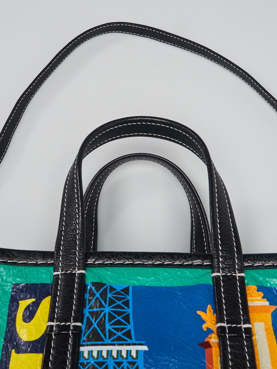 Balenciaga Multicolor Lambskin Leather Paris Print Arena Bazar