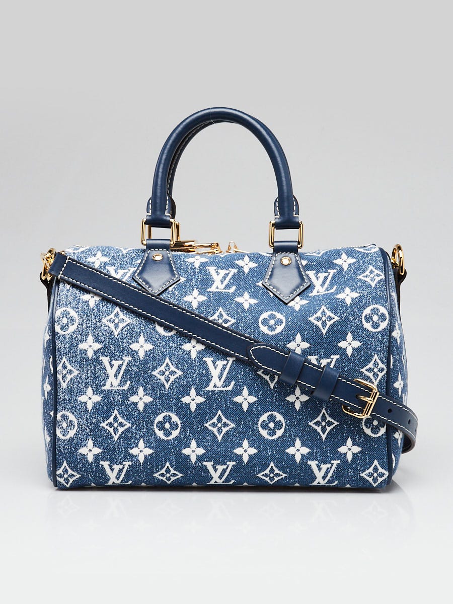 Louis Vuitton Blue Monogram Jacquard Denim Speedy 25 Bandouliere