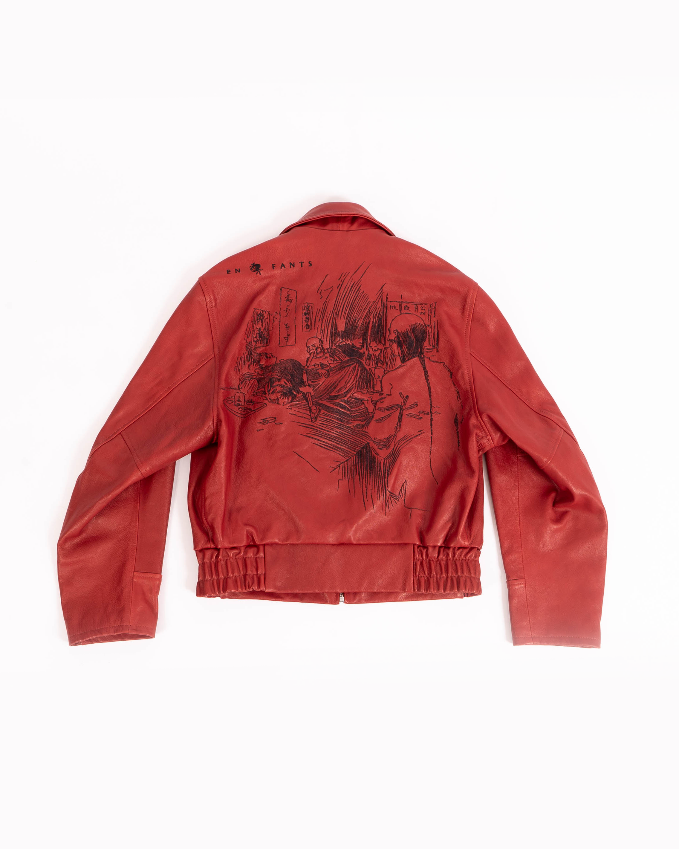 FW23 Opium Den Frank Leather Jacket Red – Backyardarchive