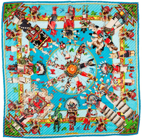 Hermes 'Kachinas' Pleated Silk Scarf | BAG HABITS