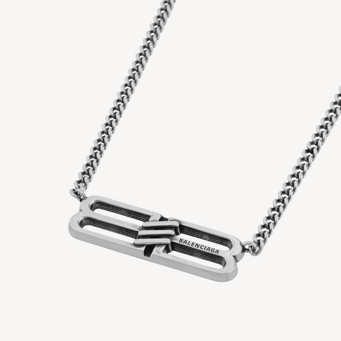 Bb Icon ネックレス で アンティークシルバー | Balenciaga JP