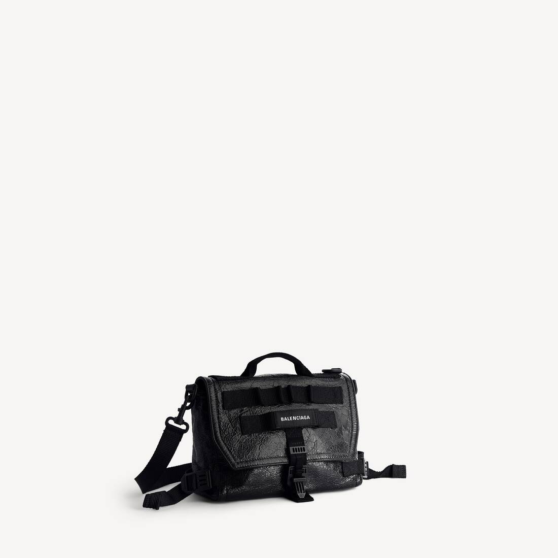 Men's Army Small Messenger Bag in Black | Balenciaga US