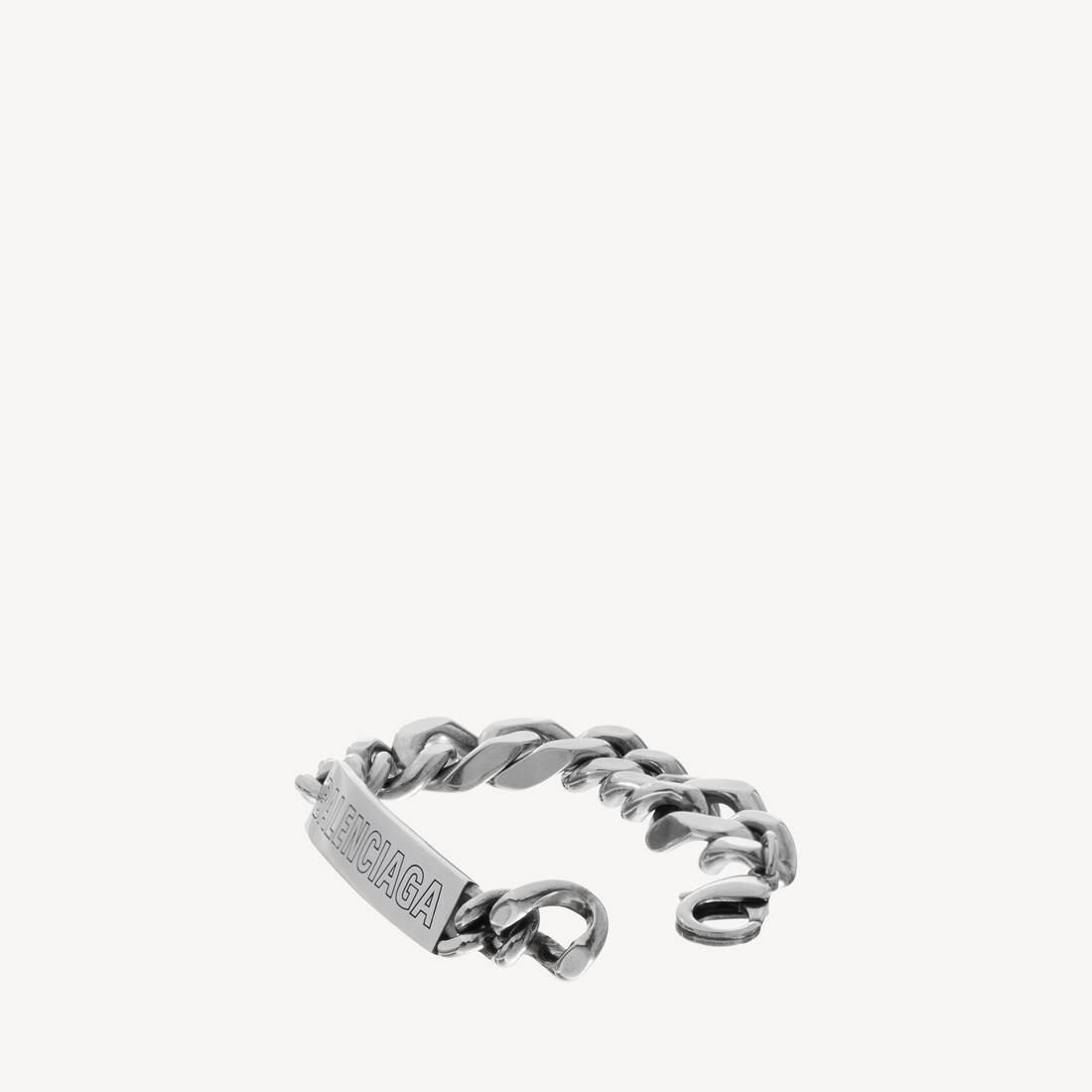 Plate Twist ブレスレット で アンティークシルバー | Balenciaga JP