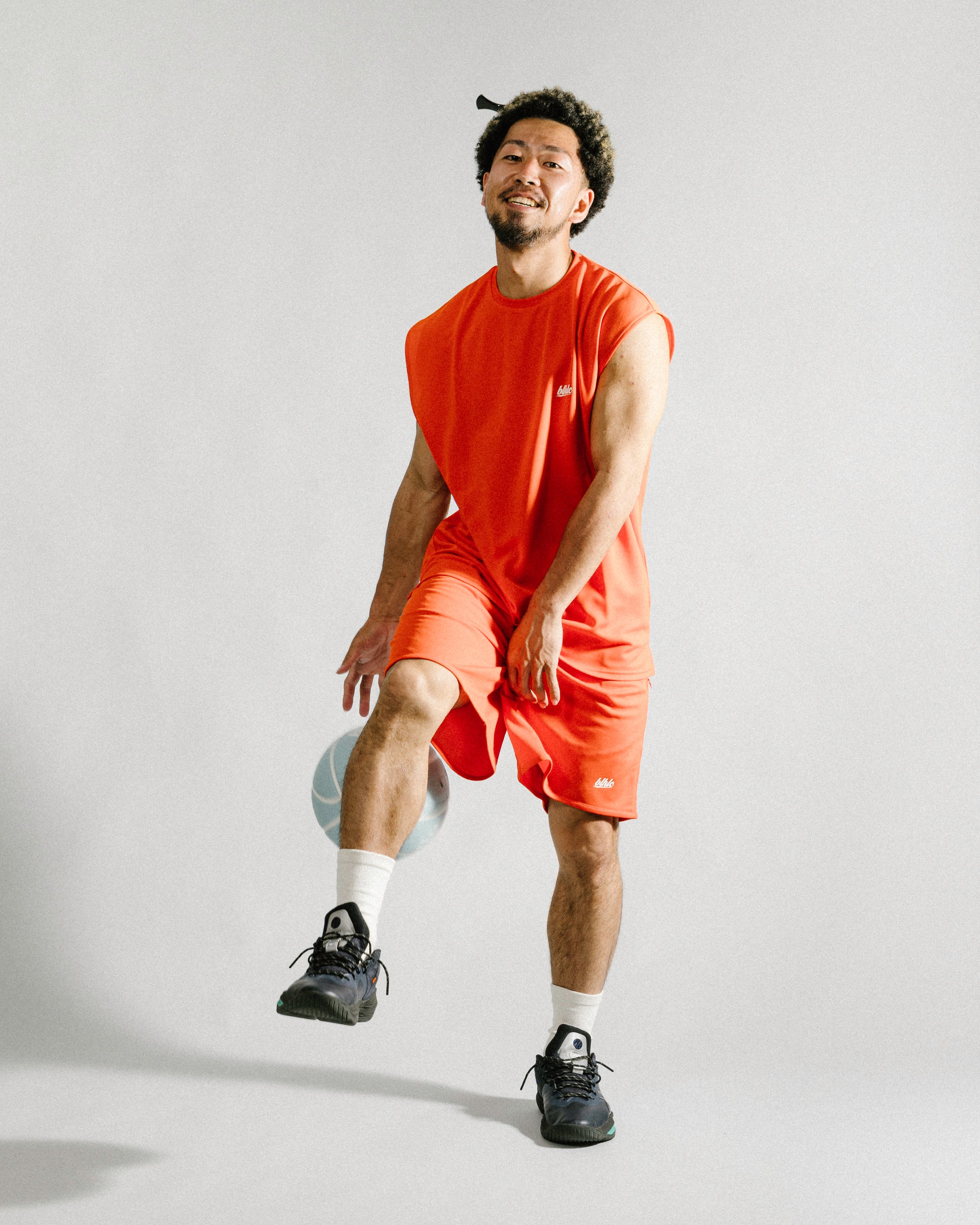 Basic Zip Shorts (orange red/off white) – ballaholicオンラインショップ