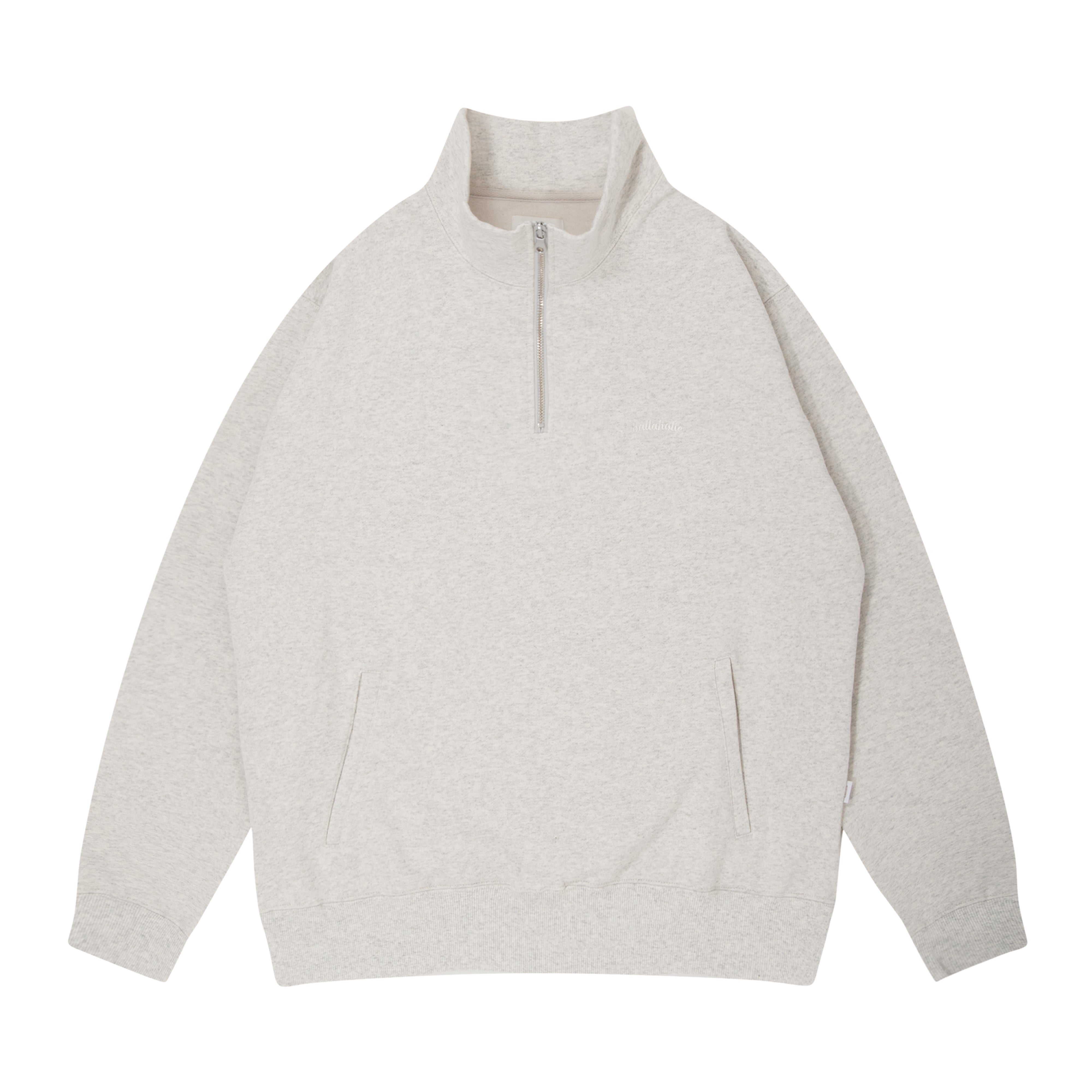 Small Logo Half Zip Sweatshirt (ash) – ballaholicオンラインショップ